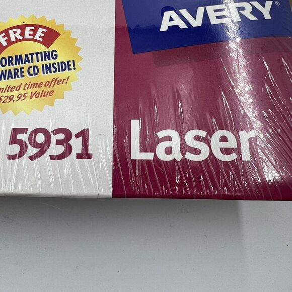 Avery 5931 Removable White CD DVD Labels 25 Sheets 50 Disc Labels 100 Spine - Picture 3 of 6